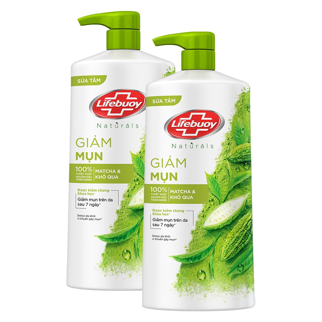 Combo 2 Sữa Tắm Lifebuoy Detox Matcha & Khổ Qua 800g