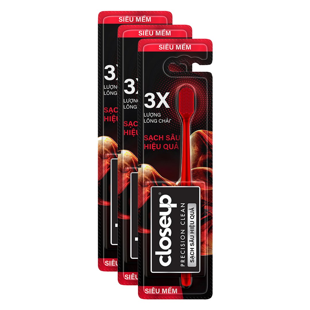 Combo 3 Bàn Chải Đánh Răng Closeup Precision Clean Sạch Sâu