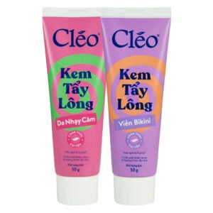Combo Cléo Kem Tẩy Lông Cho Da Nhạy Cảm 50g (Mới) + Kem Tẩy Lông Viền Bikini 50g (Mới)