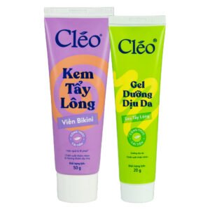 Combo Cléo Kem Tẩy Lông Viền Bikini 50g + Gel Dưỡng Cấp Ẩm Và Dịu Da Sau Tẩy Lông 20g