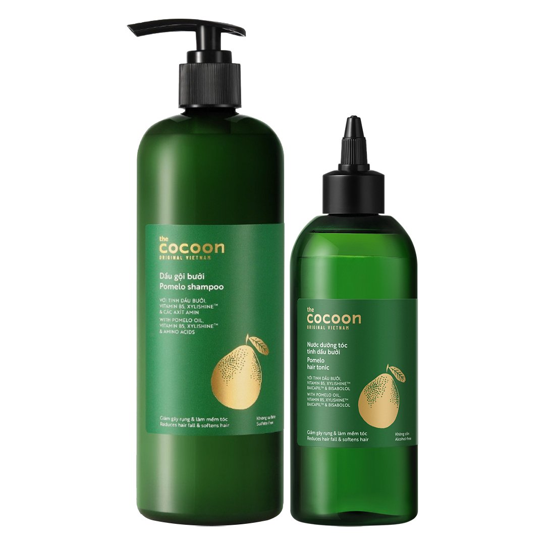 Combo Cocoon Dầu Gội 500ml + Nước Dưỡng Tóc 310ml Từ Tinh Dầu Bưởi