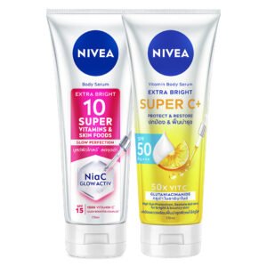 Combo Serum Dưỡng Thể Nivea 10 Vitamin Mờ Thâm Nám + Vitamin C Chống Nắng 170mlx2
