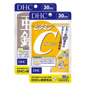 Combo Thực Phẩm Bảo Vệ Sức Khỏe DHC Zinc + Thực Phẩm Bảo Vệ Sức Khỏe DHC Vitamin C Hard Capsule