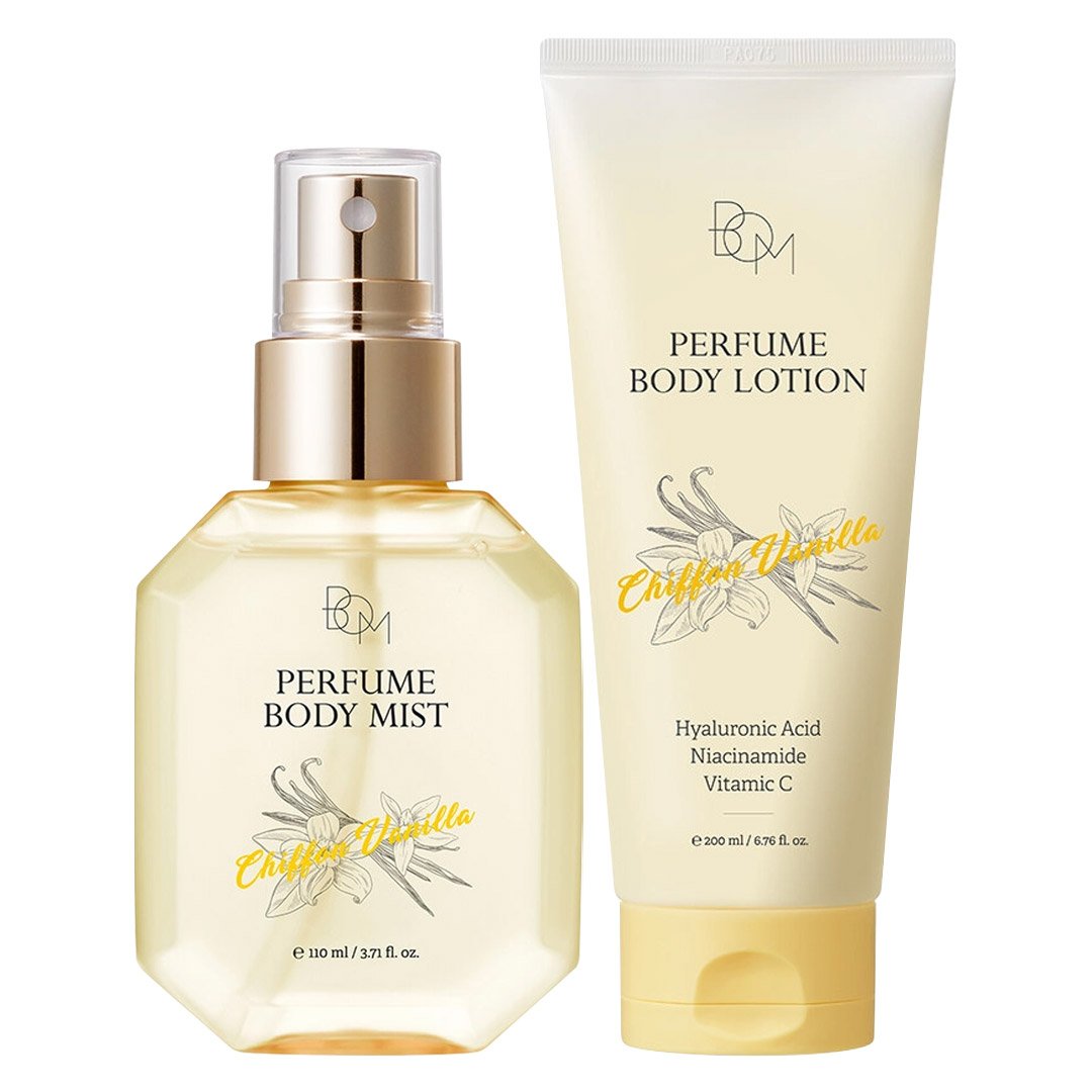 Combo Xịt Thơm & Sữa Dưỡng Thể B.O.M Hương Nước Hoa Chiffon Vanilla 110ml+200ml