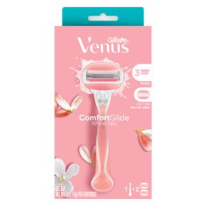 Dao Cạo Nữ Gillette Venus Hoa Trà Trắng (1 Cán + 2 Lưỡi)