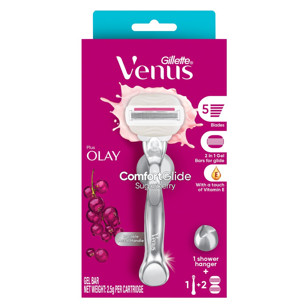 Dao Cạo Nữ Gillette Hương Olay Sugarberry (1 Cán + 2 Lưỡi)