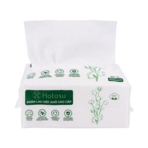 [100% Cotton] Khăn Mặt Khô Gói Rút Hotosu 100% Cotton Mềm Mịn 15x20cm