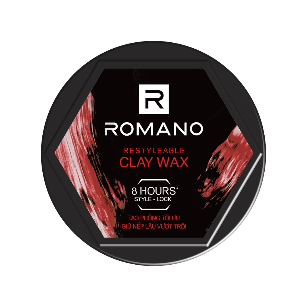 Sáp Vuốt Tóc Romano Clay Giữ Nếp Cứng, Bóng Mượt 68g