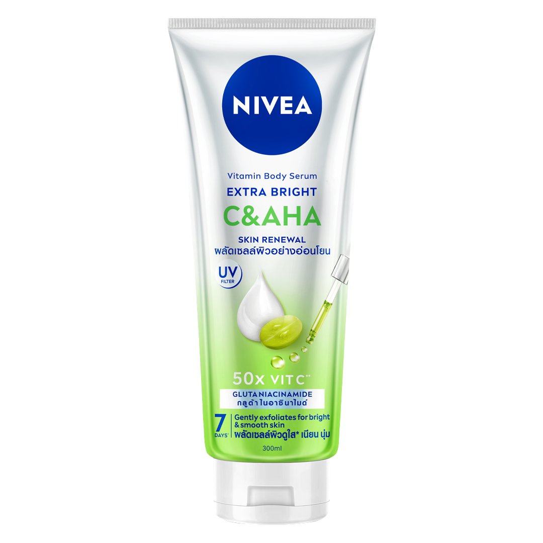 Serum Dưỡng Thể Nivea C & AHA Dưỡng Sáng & Sạch Da Chết 300ml