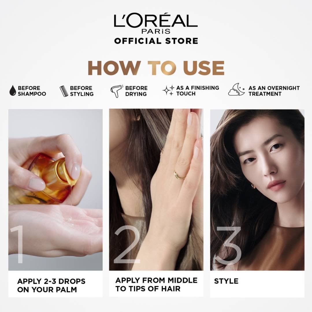 Combo Dầu Gội & Dầu Dưỡng Tóc L'Oreal Dưỡng Tóc Suôn Mượt Tóc 100mlx3
