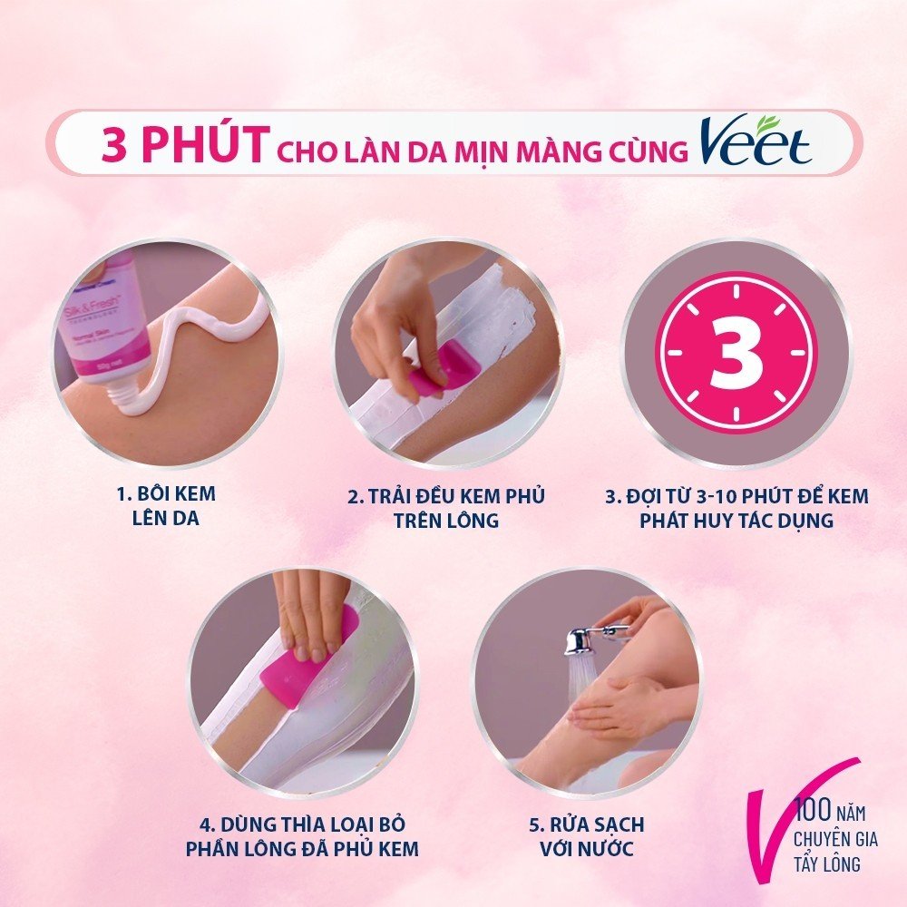 Kem Tẩy Lông Veet Pure Dành Cho Da Thường 50g (Mới)