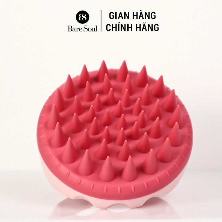 Lược Gội Đầu BareSoul Massage Đầu, Ngừa Rụng Tóc Màu Hồng