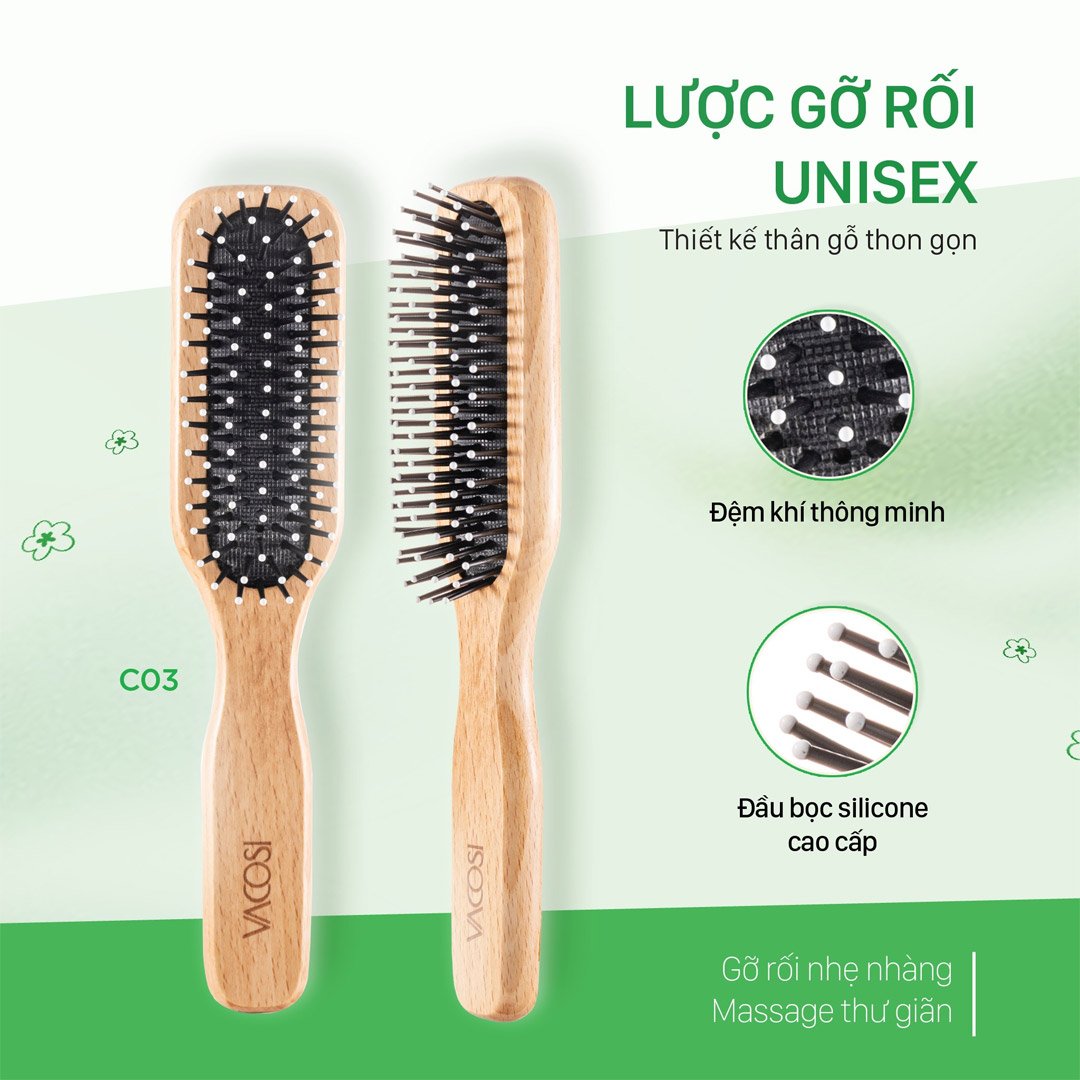 Lược Vacosi Chải Suôn & Mượt Tóc C03