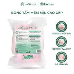 Combo Hotosu Bông Tắm Mềm Mịn + Lược Gội Đầu Massage Cao Cấp (Màu Hồng)