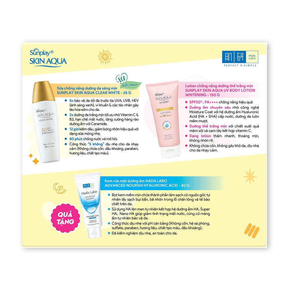 Hộp Quà Sunplay Chống Nắng Toàn Thân 3 Món