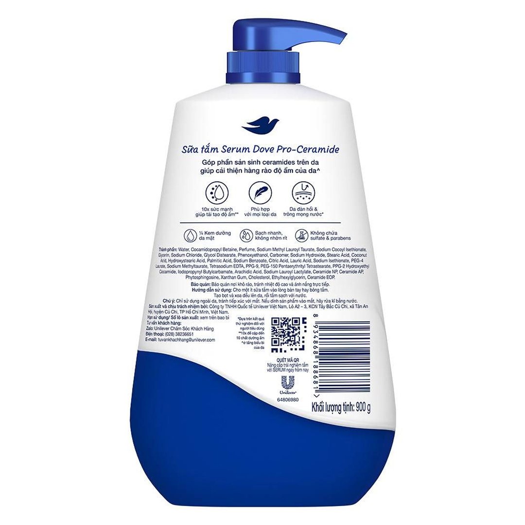 Sữa Tắm Dưỡng Thể Dove Da Đàn Hồi, Trông Mọng Nước 900g