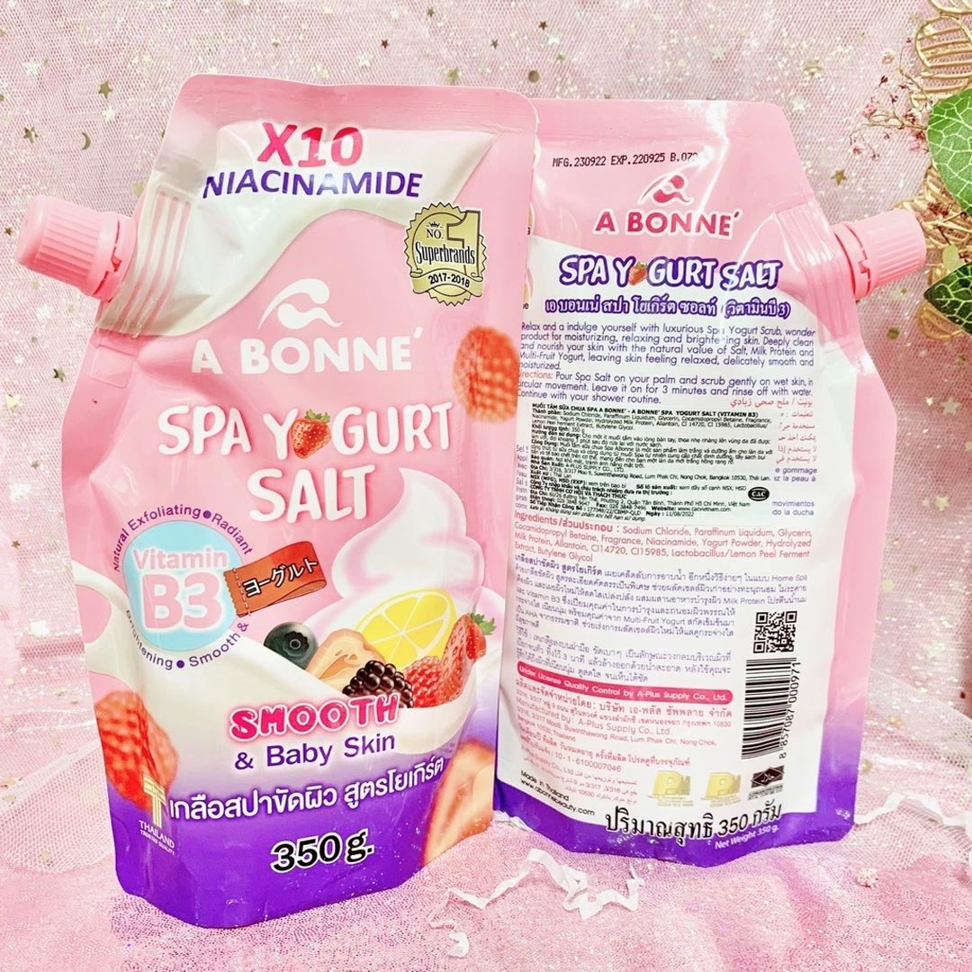 Muối Tắm A Bonne Sữa Chua Làm Sáng & Mềm Mịn Da 350g