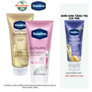Combo 2 Sữa Dưỡng Thể Vaseline Sáng Mịn Da Ngày & Đêm 300ml (Mới)