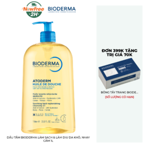 Dầu Tắm Bioderma Làm Sạch & Làm Dịu Da Khô, Nhạy Cảm 1L