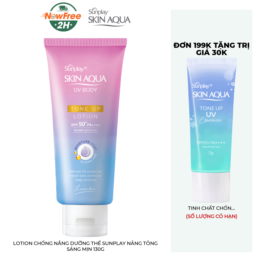 Lotion Chống Nắng Dưỡng Thể Sunplay Nâng Tông Sáng Mịn 130g