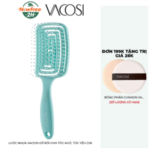 Lược Nhựa Vacosi Gỡ Rối Cho Tóc Khô, Tóc Yếu C06