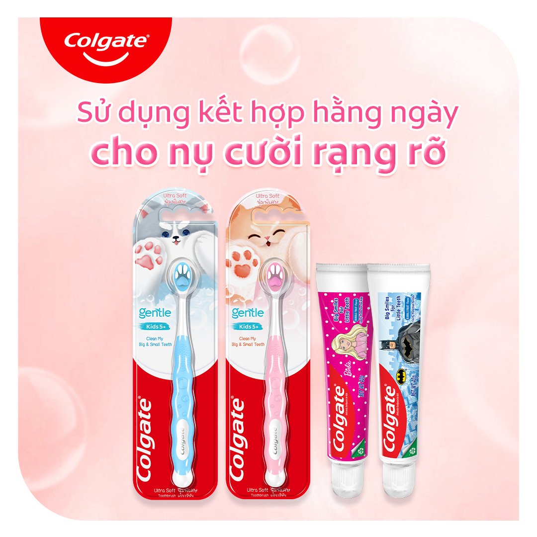 Bàn Chải Đánh Răng Colgate Fluffy Paw Cho Bé 5+ Tuổi (Màu Ngẫu Nhiên)