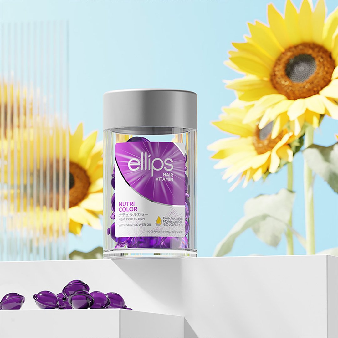 Serum Dưỡng Tóc Ellips Vitamin Cho Tóc Nhuộm Hũ 50 Viên