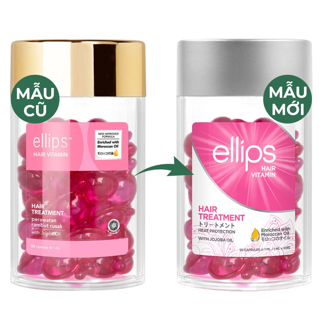 Serum Dưỡng Tóc Ellips Vitamin Phục Hồi Hư Tổn Hũ 50 viên