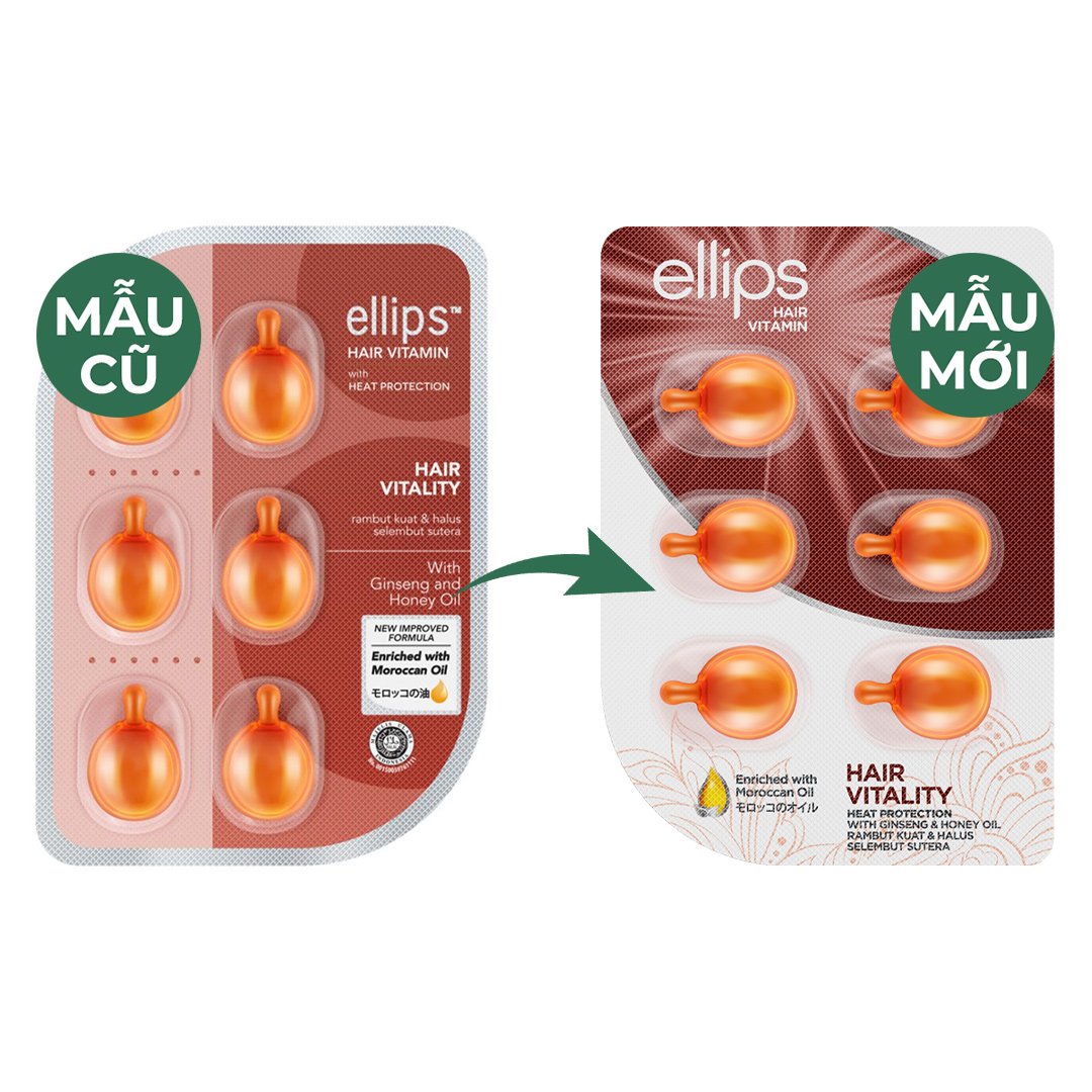 Serum Dưỡng Tóc Ellips Vitamin Sức Sống Mới 6 Viên
