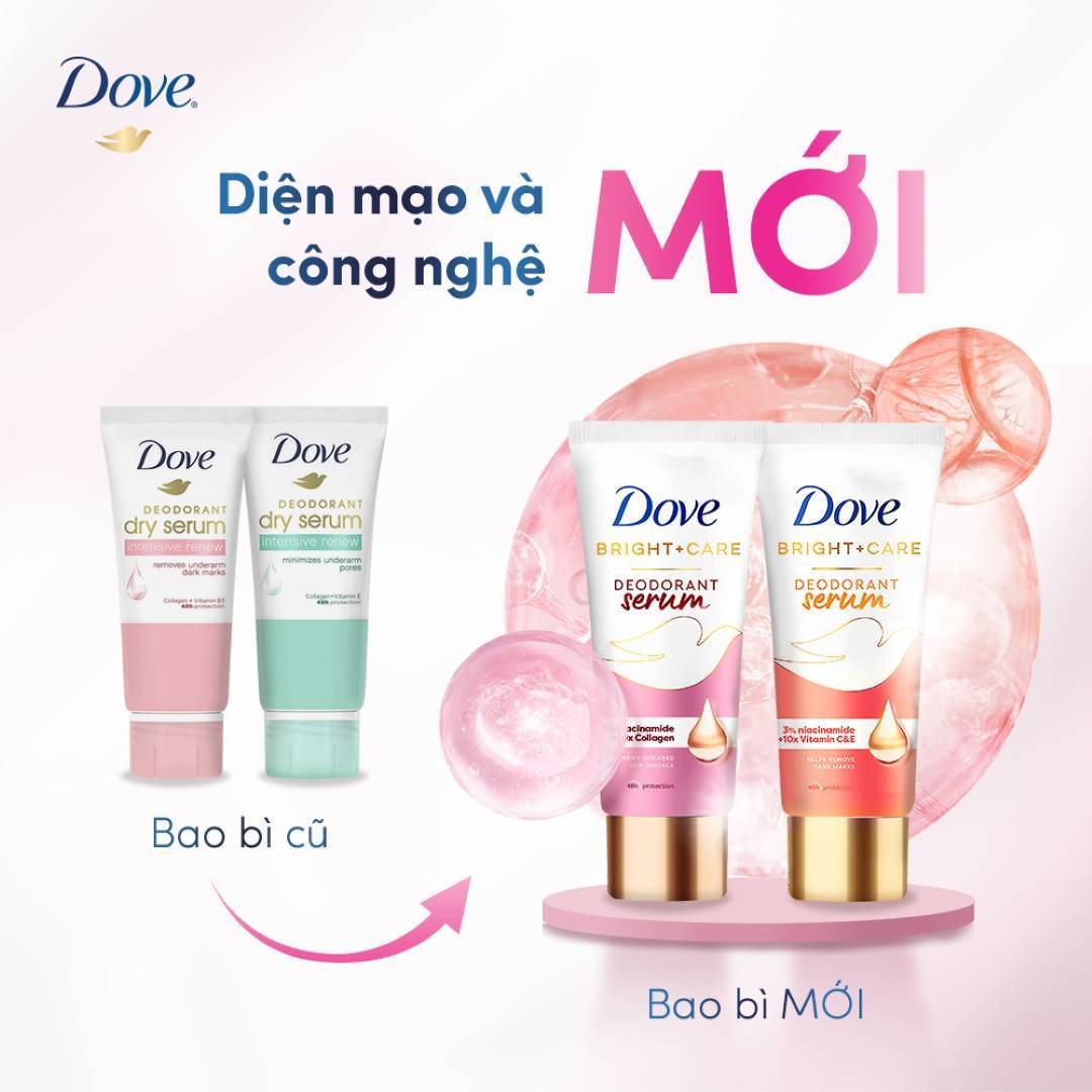 Serum Ngăn Mùi Dove Giúp Mờ Thâm Thu Nhỏ Lỗ Chân Lông 40ml