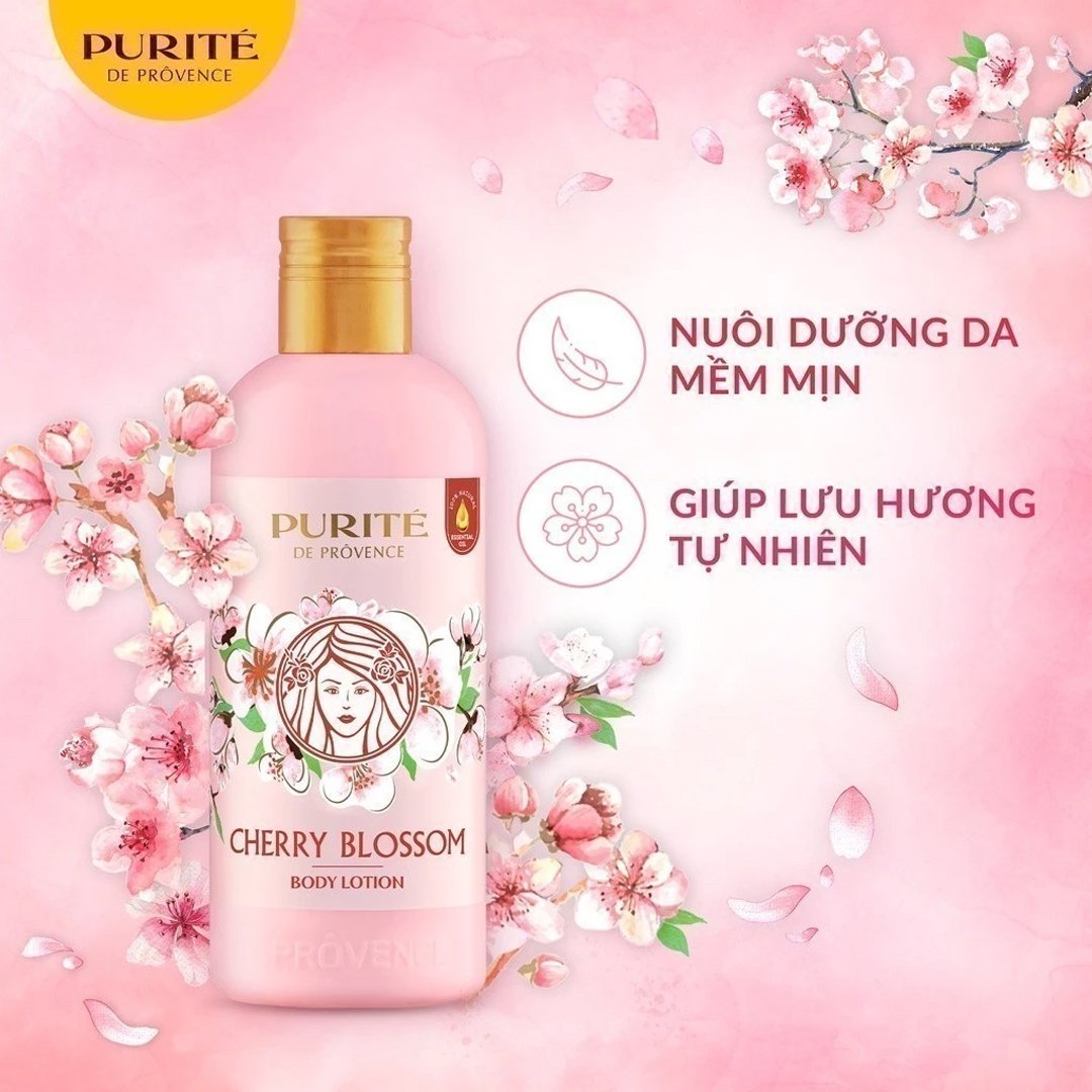 Sữa Dưỡng Thể Purité Sáng Mịn Hương Hoa Anh Đào 250ml