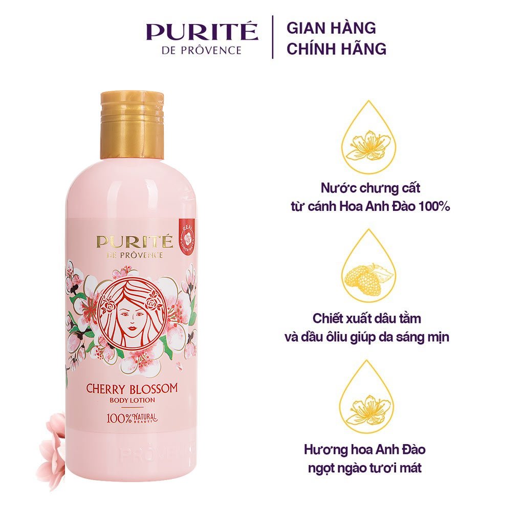 Sữa Dưỡng Thể Purité Sáng Mịn Hương Hoa Anh Đào 250ml