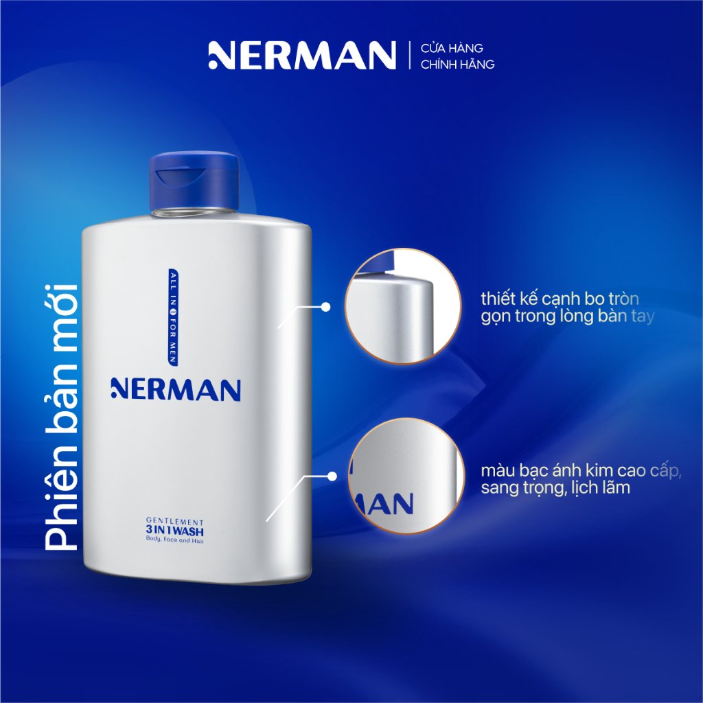 Sữa Tắm Gội Nerman Hương Nước Hoa Cao Cấp 350ml (Mới)