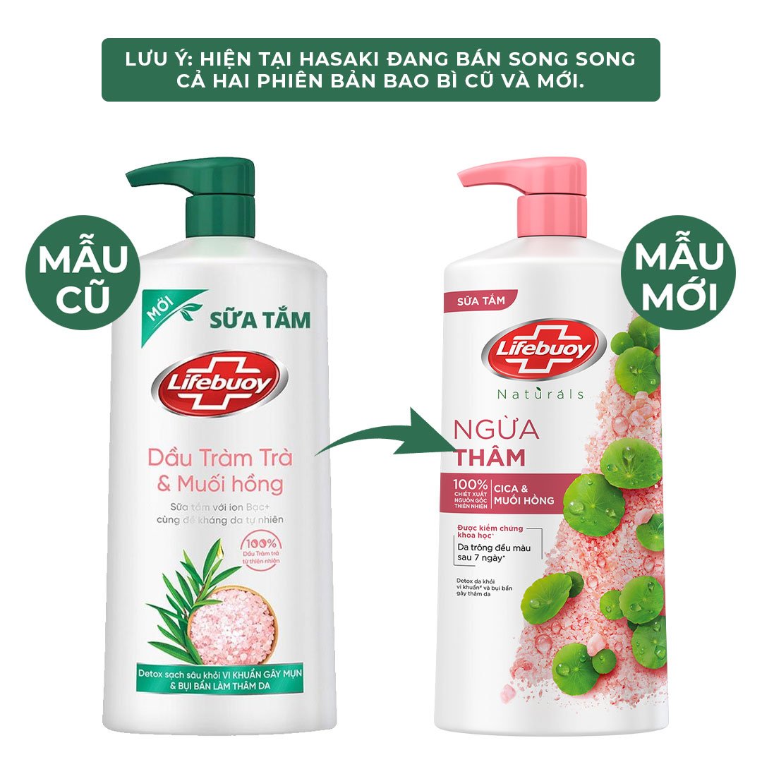 Sữa Tắm Lifebuoy Detox Muối Hồng & Rau Má 800g