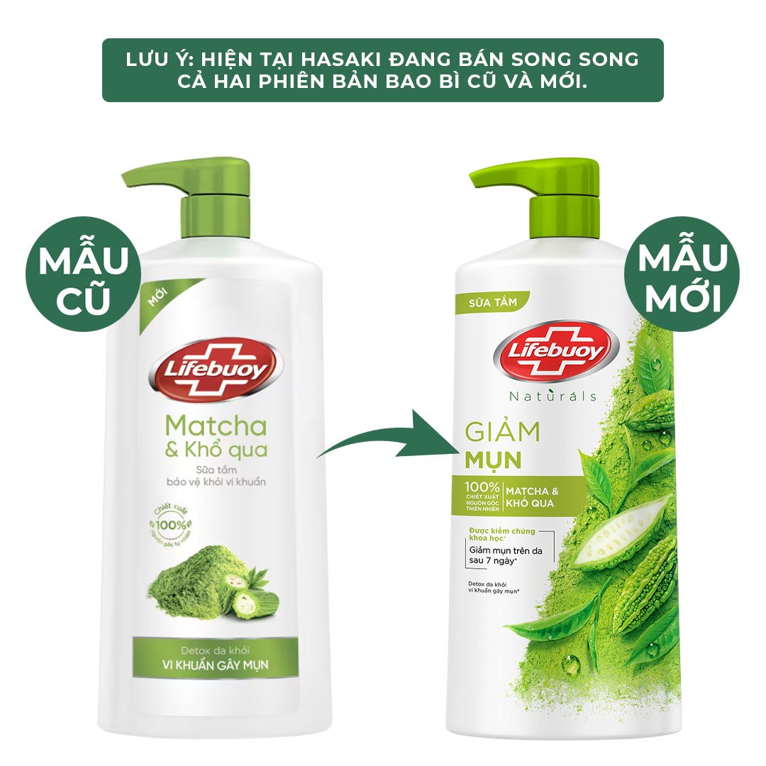 Sữa Tắm Lifebuoy Detox Matcha & Khổ Qua 800g