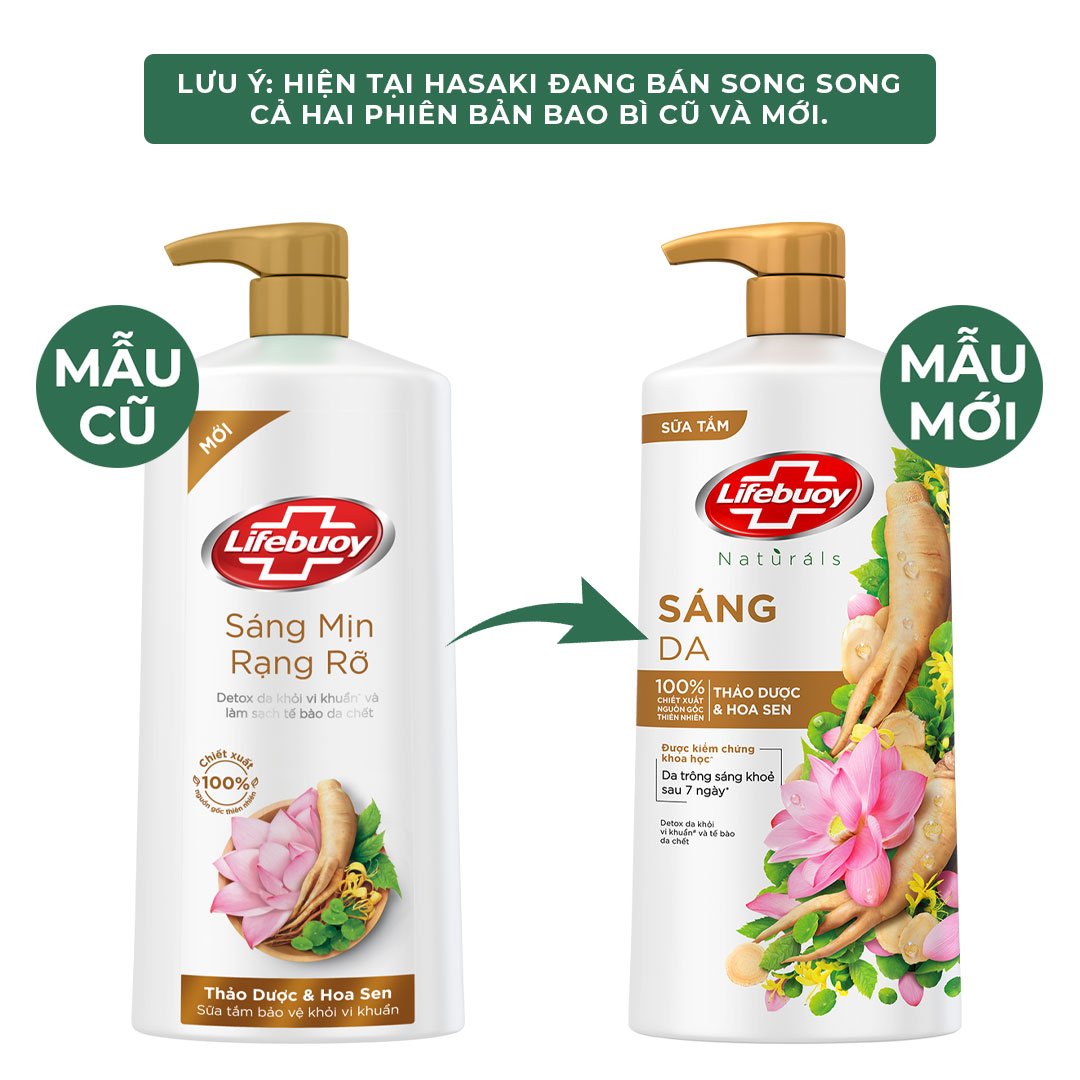 Sữa Tắm Lifebuoy Detox Thảo Dược & Hoa Sen 800g
