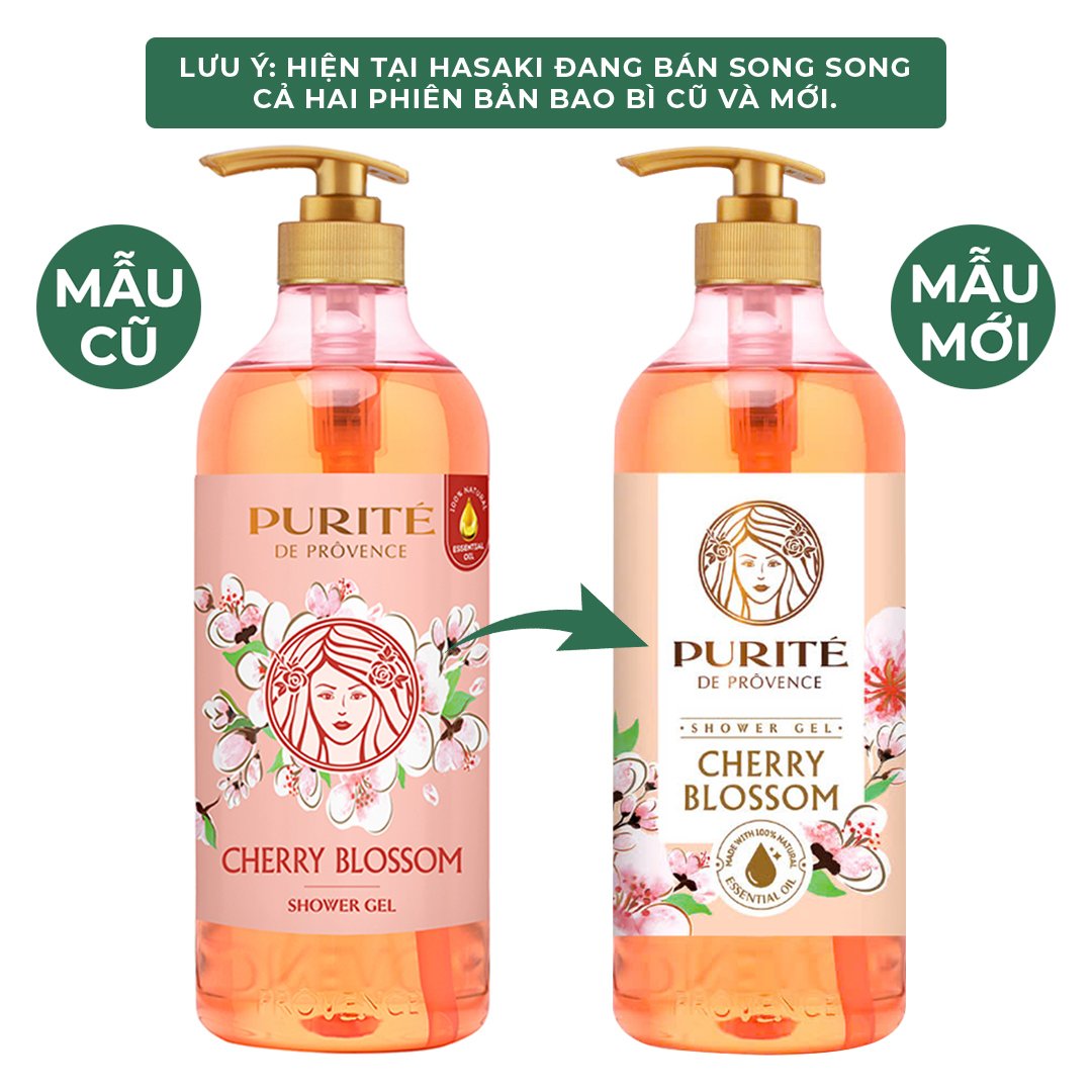 Sữa Tắm Purité Sáng Mịn Da Hương Hoa Anh Đào 1100ml