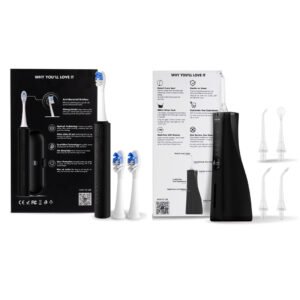 Combo Havatek Bàn Chải Điện Giảm Chấn Nướu Màu Đen + Máy Tăm Nước Cao Cấp Màu Đen