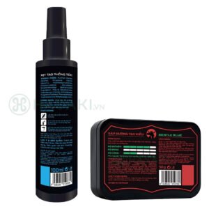 Combo Menitems Sáp Tạo Kiểu Clay - Gentle Blue 50g + Xịt Tạo Phồng Bảo Vệ Nhiệt Cho Tóc 100ml