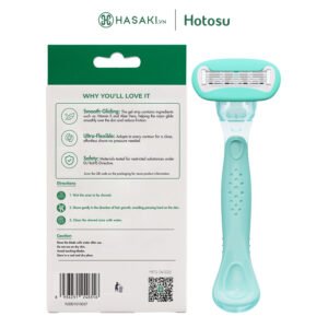 Dao Cạo Nữ Toàn Thân 5 Lưỡi Kèm Đầu Thay Hotosu, Màu Xanh Mint
