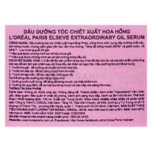 Dầu Dưỡng Tóc L’Oréal Chiết Xuất Hoa Hồng 100ml