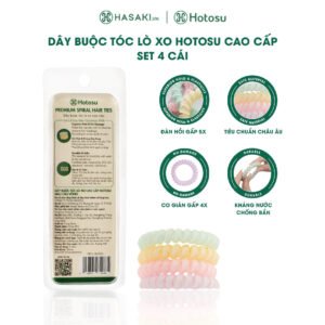 Dây Buộc Tóc Hotosu Lò Xo Cao Cấp Màu Cầu Vồng (4 Cái)