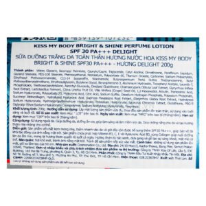 Sữa Dưỡng Thể Kiss My Body Chống Nắng Hương Delight 200g