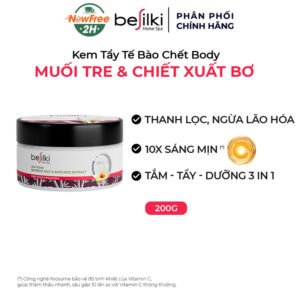 [HSD 07/2027] Tẩy Da Chết Toàn Thân Besilki Muối Tre & Chiết Xuất Bơ 200g