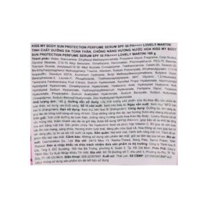 [HSD 08/2027] Serum Dưỡng Thể Kiss My Body Chống Nắng Lovely Martini 180g
