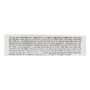 Kem Chống Nắng Australis Phổ Rộng Hương Trái Dừa 125ml