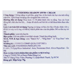 Kem Chống Nắng Fixderma Dưỡng Ẩm Cho Da Mặt & Cơ Thể 75g