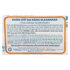 Khăn Ướt Đa Năng Kleannara Tinh Chất Bạc Hà 30 Tờ