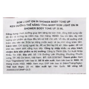 [Mini] Sữa Dưỡng Thể B.O.M Nâng Tông, Làm Sáng Da 72h 20ml
