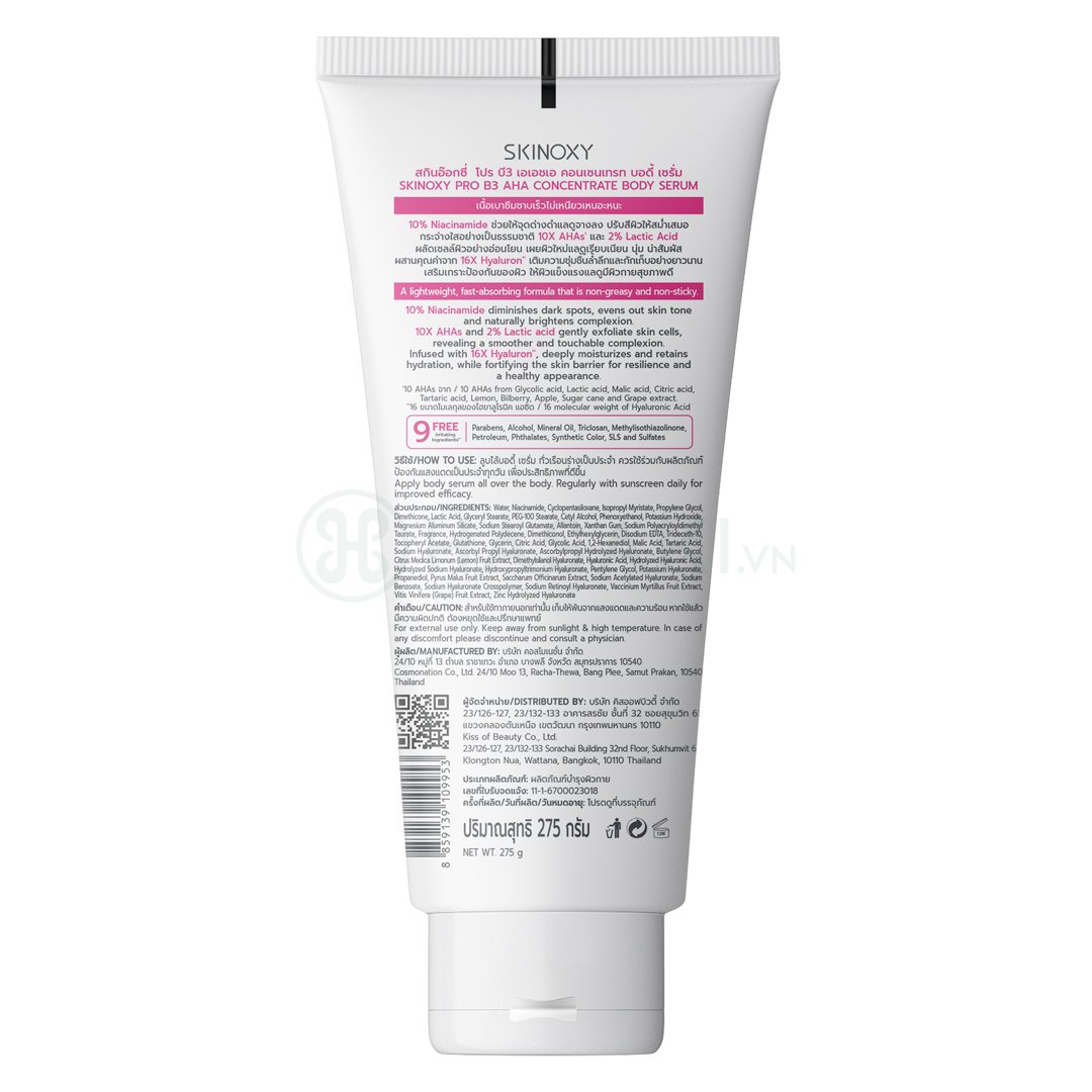 Serum Dưỡng Thể Skinoxy Dưỡng Sáng Đều Màu Da 275g